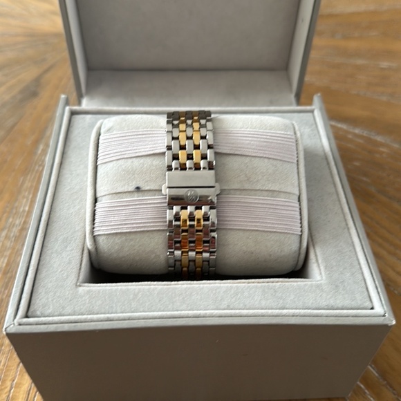 MICHELE Deco Madison Two-Tone 18K Gold-Plated Diamond Dial Watch - Picture 3 of 7